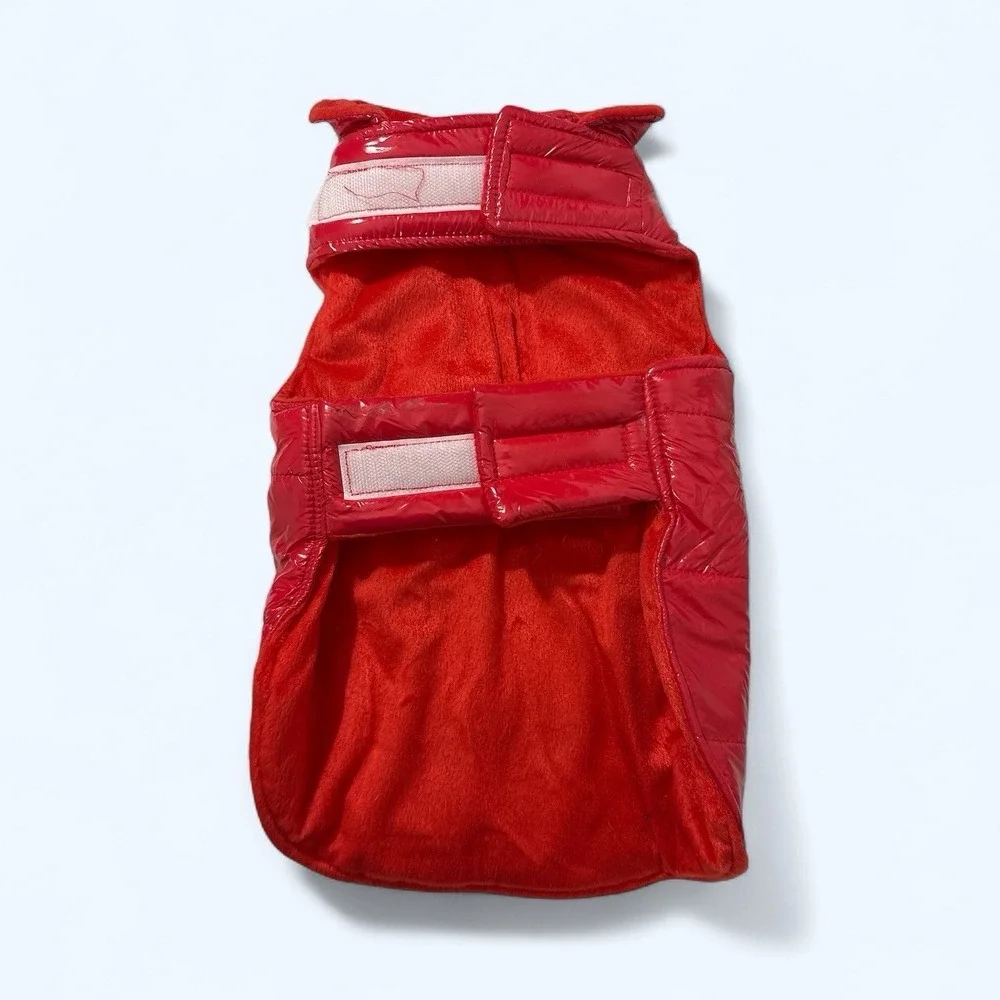 DOG CLOTHING RED PUFFER JACKET MEDIUM